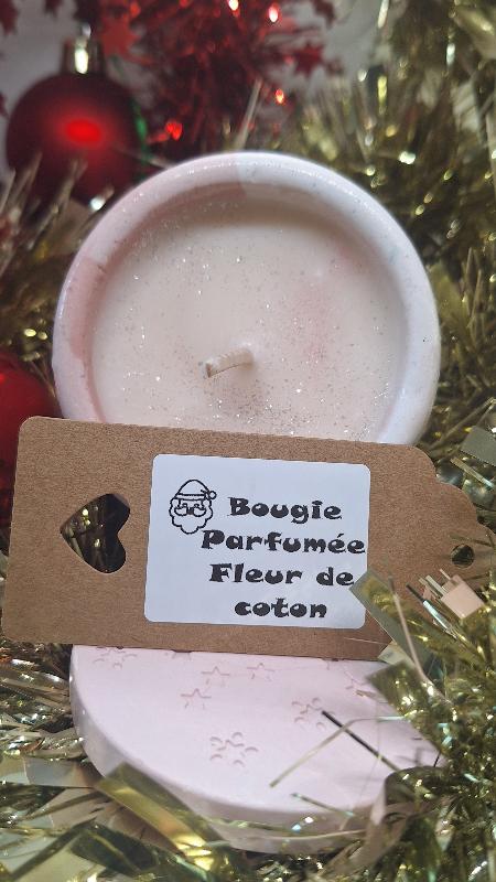 Bougie parfumée Pot Fleur de coton - Sélection Noël