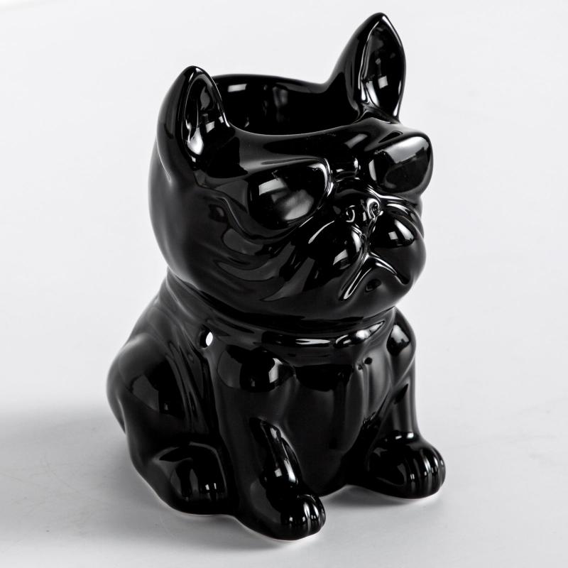 Brûleur Boubou pour Fondant – Diffuseur Parfumé en Forme de Chien Bouledogue en Céramique