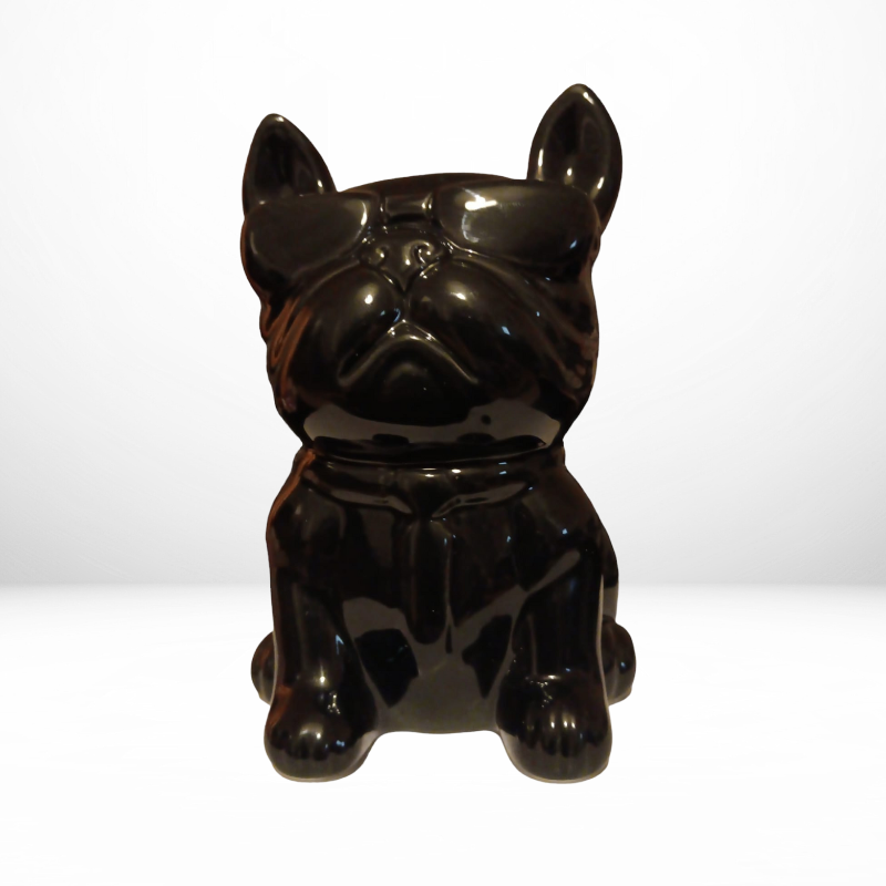 Brûleur Boubou pour Fondant – Diffuseur Parfumé en Forme de Chien Bouledogue en Céramique