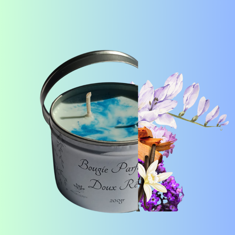 Bougie Doux Rêve-Bougie parfumée-Parfum apaisant-Ambiance relaxante-Cadeau bien-être-Fait main-Déco zen-Moment de détente-Sérénité à la maison