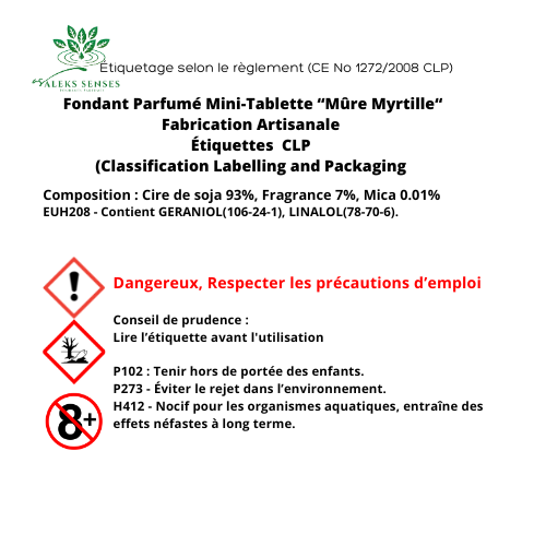 Mini-Tablette Fondant Parfumé 40gr "Mûre Myrtille "