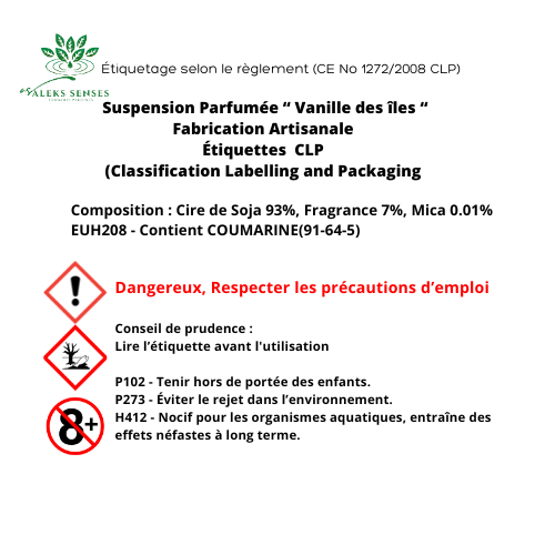 Suspension parfumée Vanille des îles (unité)