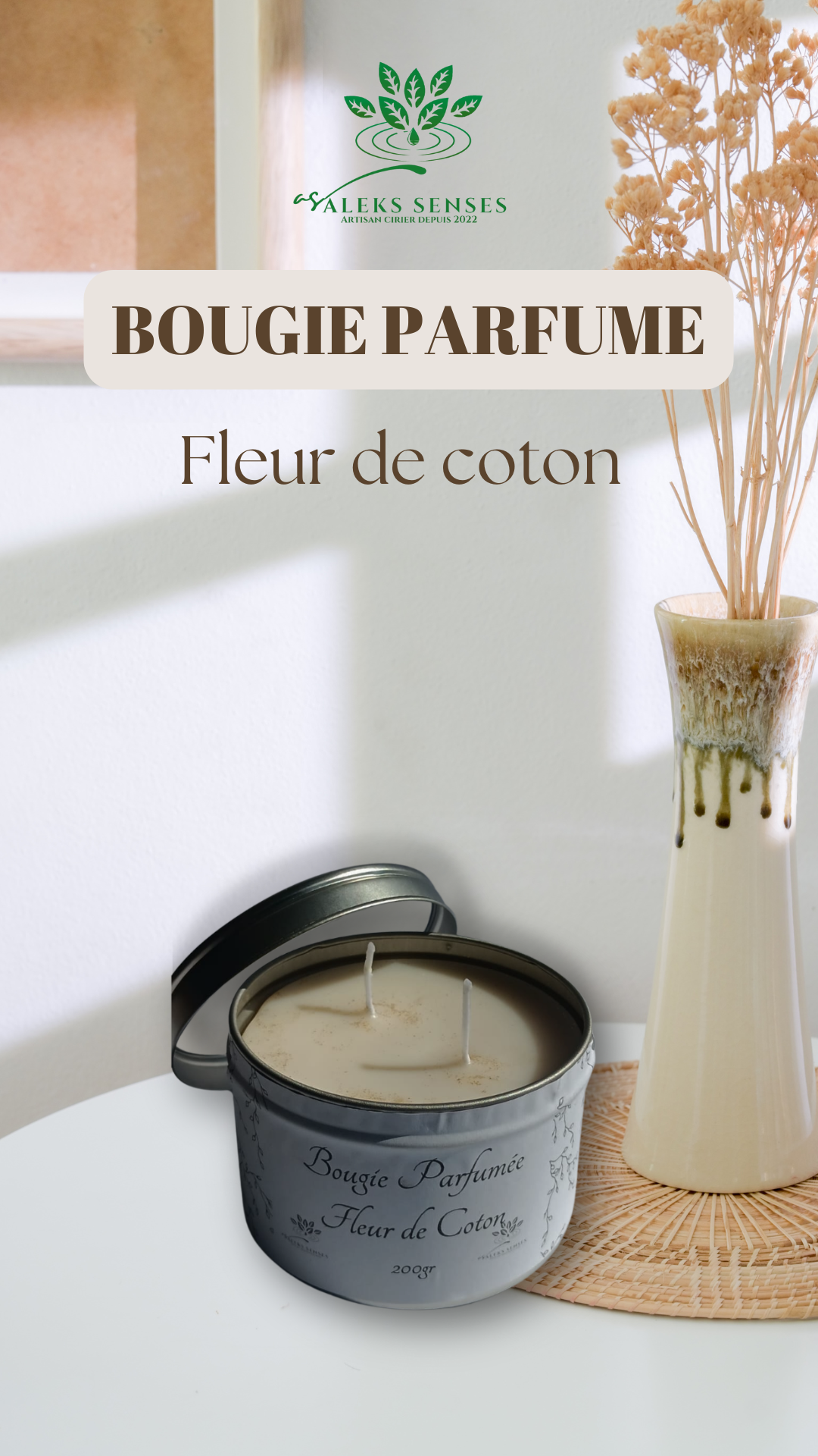 Bougie Parfumée "Fleur de Coton"