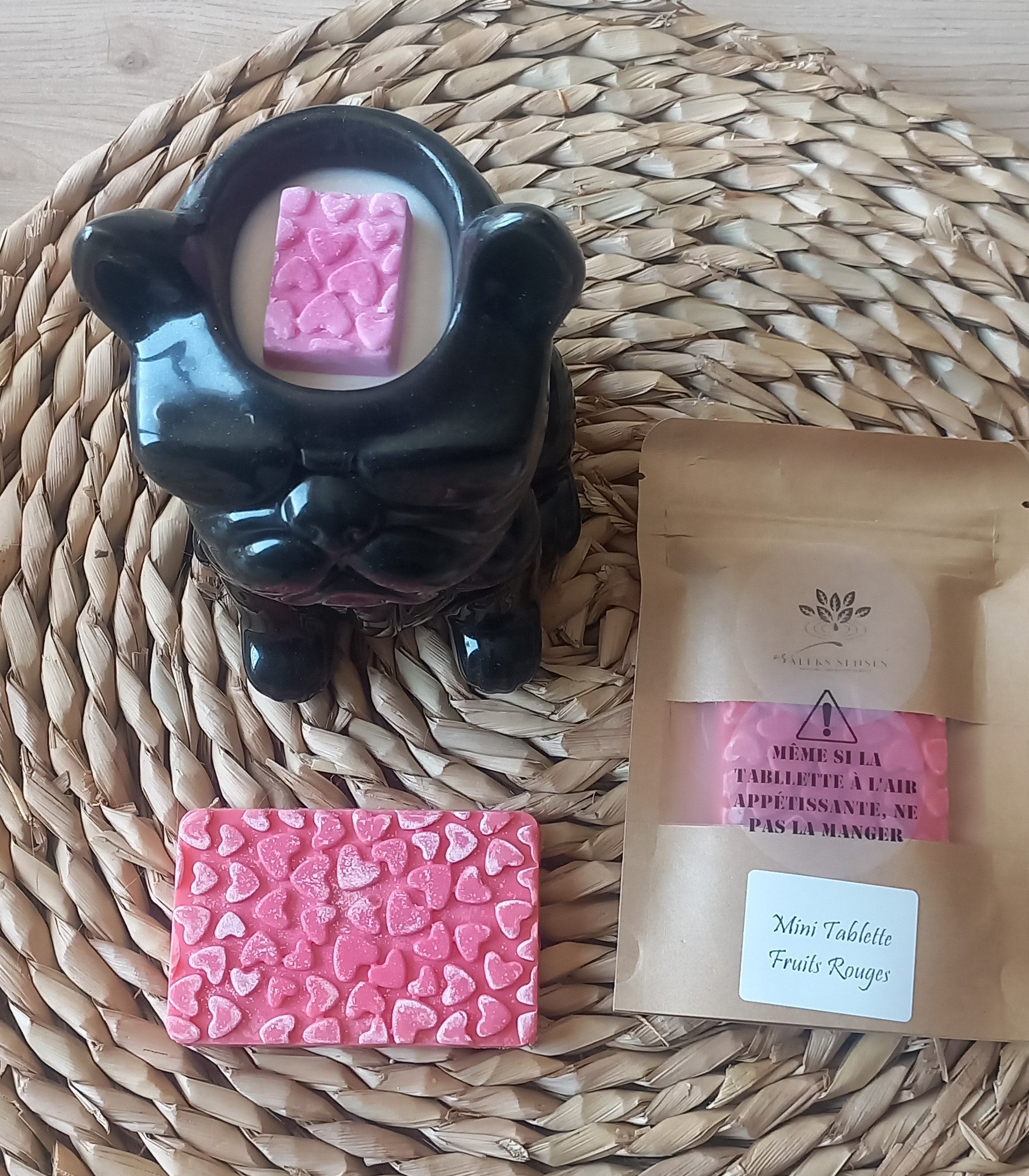 Mini-Tablette Fondant Parfumé 40gr " Fruits Rouges "